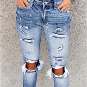 Light Distressed Jeans Small (US4-6)